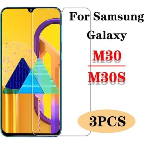 3Pcs Full Glue 9H Tempered Glass For Samsung Galaxy M30S M30 Screen Protector for samsung M30s m30 s 30S m 30 HD Protective Film