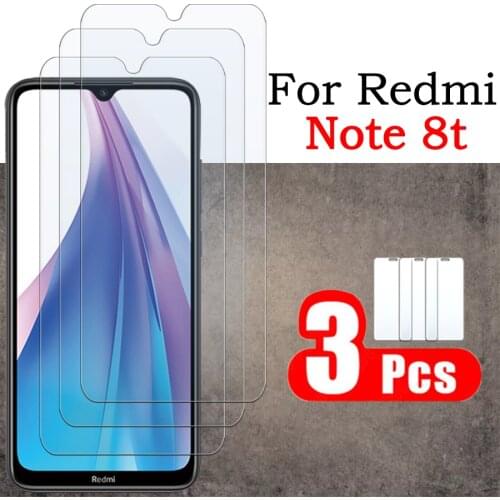 Protective Glass On For Xiaomi Redmi Note 8 T Glas MI Note8 8T 8Note Note8T Tempered Film Tremp Protector Sheet 9H Case 3 Pcs