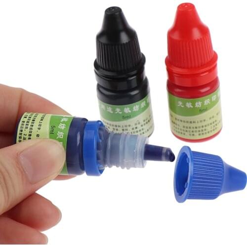 1PC 5ml Ink Textile Clothes Waterproof Ink Special Ink For Students Children Name Stamp Printing On Clothing Wash Not Fade