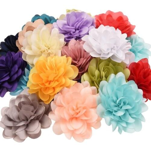 100pcs 2017 Boutique Chiffon Flower Hair Accessories Cute Flowers for Headwear Fashion Accessories Home decoration flower
