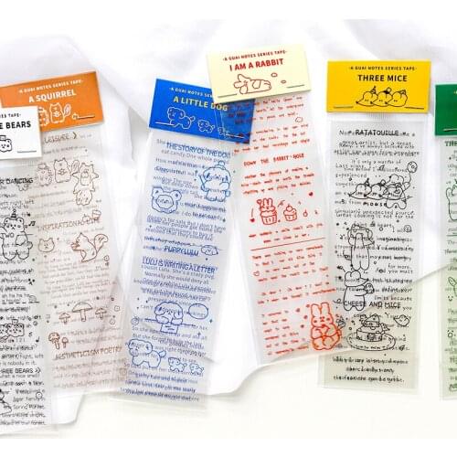 18pcs/LOT a strange script series Creative decoration DIY PET separate loading tape stickers