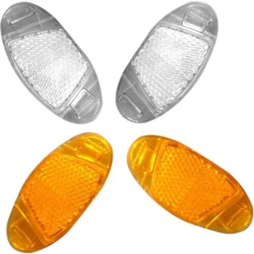 2Pcs Bicycle Bike Spoke Reflector Safety Warning Light Wheel Rim Reflective Mount Night Reflectors Flashing Lights Cycling Light