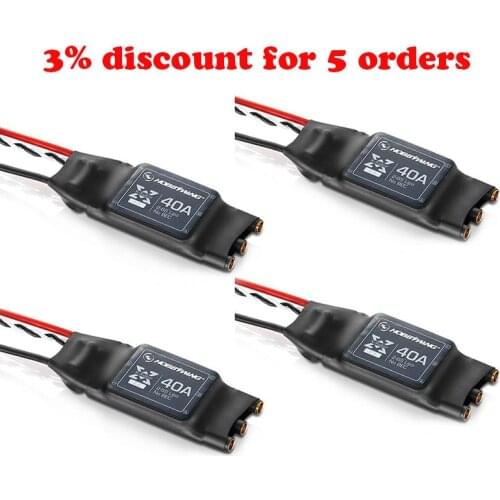 4Pcs/lot XRotor 2-6S Lipo 40A Brushless ESC No BEC High Refresh Rate for RC Multicopters 550-650 Class Quadcopter