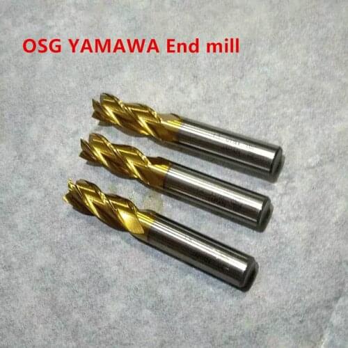 5pcs/lot OSG YAMAWA Superhard coating end mill cutter drill bit 4flute Hss-CO 1.5mm -22mm