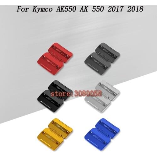 Motorcycle Accessories CNC Aluminum Alloy Front Brake Fluid Reservoir Oil Cup Cap Cover For Kymco AK550 AK 550 2017 2018