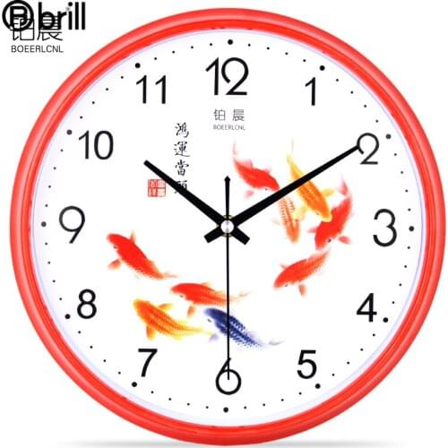 Silent China Wall Clock Vintage Classic Simple Retro Modern Wall Clocks Lucky Fish Rustic Creative Wall Clocks Reloj De Pared