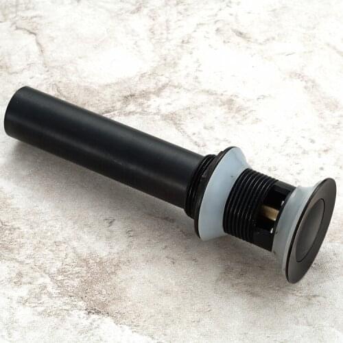 Black Oil Rubbed Brass Small Round Cap Pop Up Bathroom Sink Basin Waste / Drain With Overflow Bathroom Accessory msd018