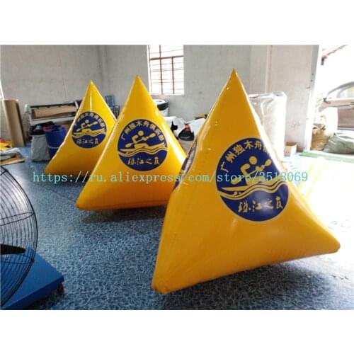 Cheap sale pvc1.5m water inflatable buoys Water triangle buoys Pyramid water buoys Inflatable water signs