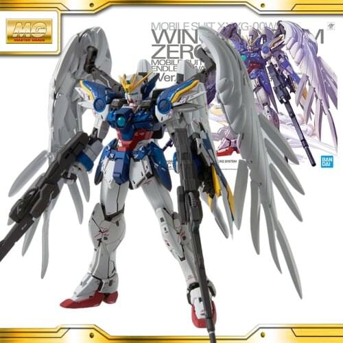 Original BANDAI GUNDAM MG 1/100 Wing Gundam ZERO EW Ver.Ka ANIME ACTION figures Assemble PVC Model TOY FOR CHILD