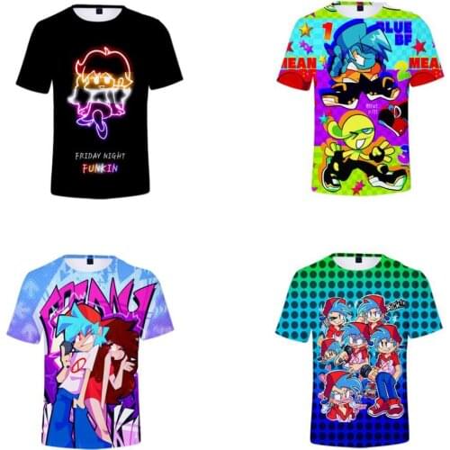 Friday Night Funkin Cosplay T-shirt 3D Print Funny Tshirt Summer Casual Male T Shirt Hipster Hip-hop Tee Shirt Homme Streetwear