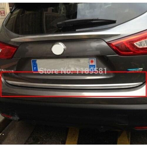 For Nissan Qashqai 2014 2015 2016 ABS Chrome Rear Trunk Lid below Cover Trim