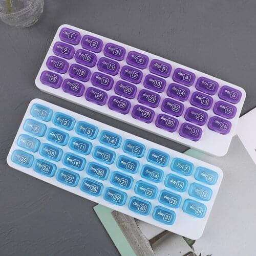 31 Grids Pill Box Case Container Organizer Travel Pill Case Storage Box One Month Pill Medicine Dispenser Tablet