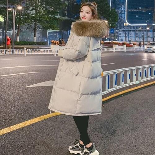 Autumn Winter Women Solid Thicken Warm Jackets Female Fur Collar Hooded Overcoat Parkas Ladies Cotton Padded Outwear 9909