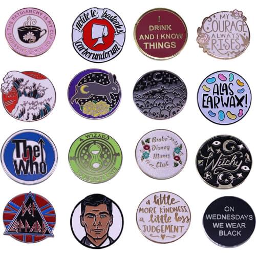 Cute Anime Figure Hard Enamel Pins Collect Funny Movies Novel Metal Cartoon Brooch Backpack Collar Lapel Badges Fashion Jewelry