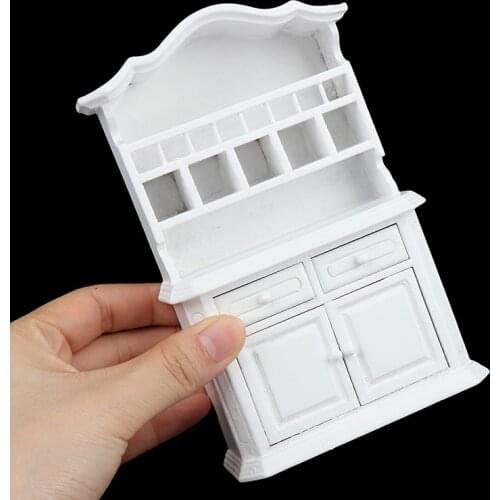 1Pc 1/12 Dollhouse Miniature Furniture Multifunction Wood Cabinet Bookcase Bookshelf For Pretend Play Toy 3 Style