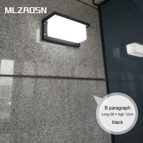 MLZAOSN Square Retro European Simple Wall Lamp LED Garden Balcony Lamps Waterproof Passageway Grey Lanterns Courtyard Wall Lamp