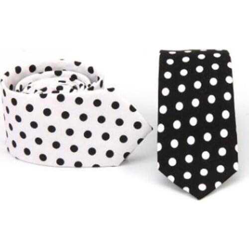 Fashionable Men Ties 6cm Korean Causal Corbatas Para Hombre Pure Cotton Wave Point Ties For Men