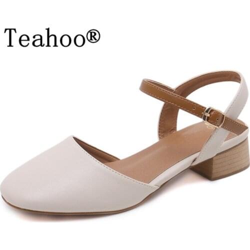 Fashion Women Sandals Mary Jane Summer Shoes Wedges Open Toe Thick Heel Soft PU Women Platform Sandals High-Heeled Shoes Woman