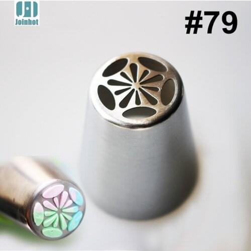 #79 1pc Russian tulip 5 petal Icing piping nozzle Stainless Steel Cake Cookie Decorator Cream Presser Nozzles tips