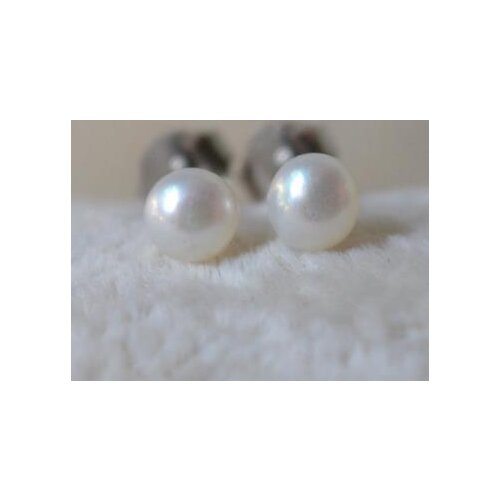 New Arrival Favorite Pearl Pearl Jewelry Baby Girl 4MM White Genuine Freshwater Pearls Silver Stud Earring Fine Lady Gift