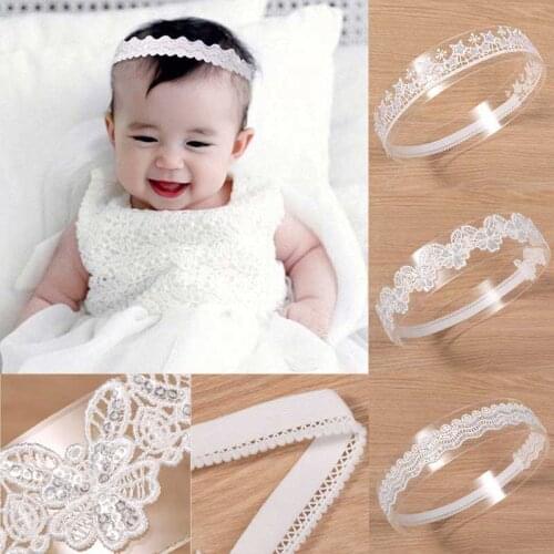 Oaoleer 2021 New Lovely Pincess Baby Headband Infant Gift Children Kids Toddler Floral Newborn Flower Lace crown Leaf crystal