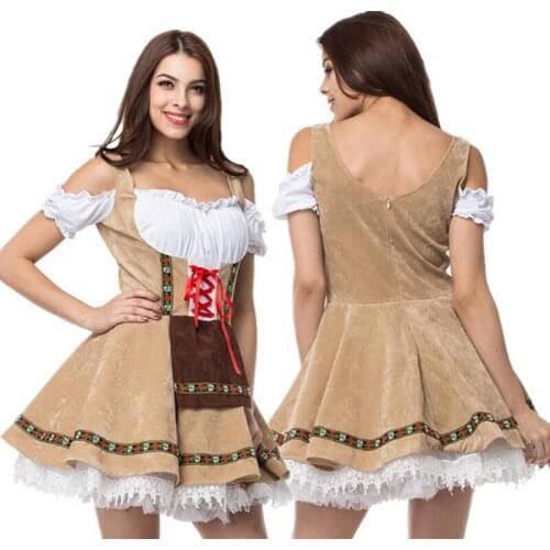 Oktoberfest Beer Girl Costume Beer Maid Costume Bavarian Dirndl For Adult Women