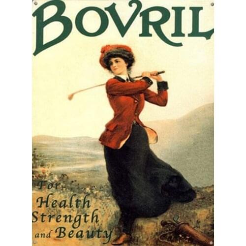 AIDANDAN for Health Strength and Beauty Old Design Tin Signs Vintage Metal Tin Signs for Wall Art Decor for Home 20 X 30