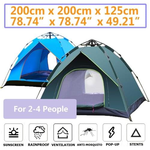 3-5 People Large Tent Quick Setup Family Tent Outdoor Waterproof UV Protection Camping Hiking Foldable Folding Tent Family Tents