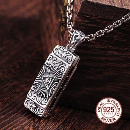 2020 New Novelty Melodica Pendants for Men Cool Devils Eye Thai Silver Necklaces NO Chain 925 Silver Cross Pendant Jewelry Gift