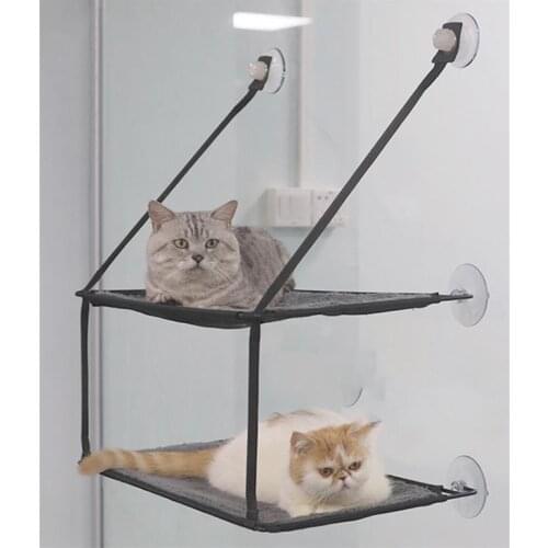 2019 Lastest Stylev Removable and Washable Cat Bed Super Suction Cup Hanging Cat Litter Weight Saving Space Cat Hammock