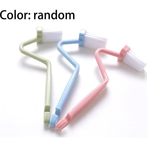 Portable S Shape Toilet Brush Scrubber Cleaner Home Household Shower Room Accessories Brush Scrubber Curved Bending Handle