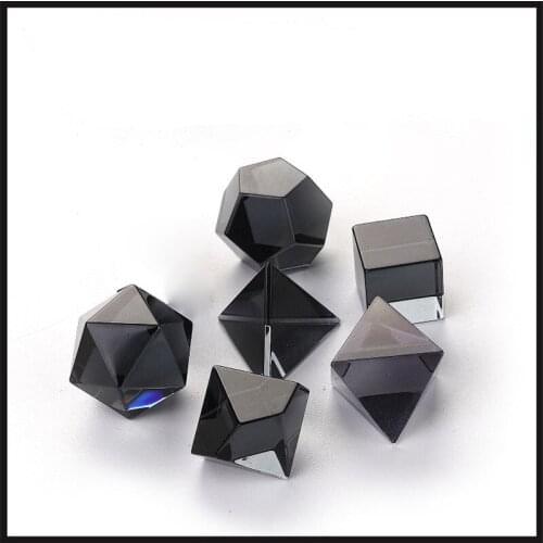 Transparent grey Gemstone Digital Creative Polyhedron High-quality Raw Materials Game Dice Decoration Holiday Gifts
