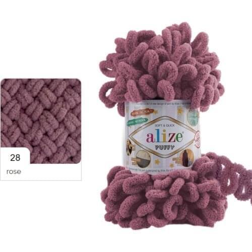 Finger Knitting Yarn (5 Ball) 9Meters(100gr) - 52 Color Options - NO SKEWERS-NO NEEDLES-Alize Puffy-Blanket-DIY - MADE IN TURKEY