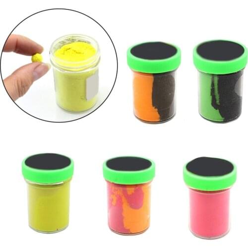 Fishing Bottle Bait Dough 52g Trout Bait Dough Carp Fishing Baits Material Colorful Floating Shapes Lure Yellow