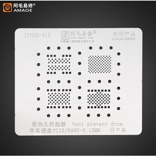 Amaoe Reballing Stencil for iPhone XR XS Max X 8P 8 7P 7 6sp 6P Plus iPad All Series Hard Disk NAND PCIE Steel Mesh Repair Tools