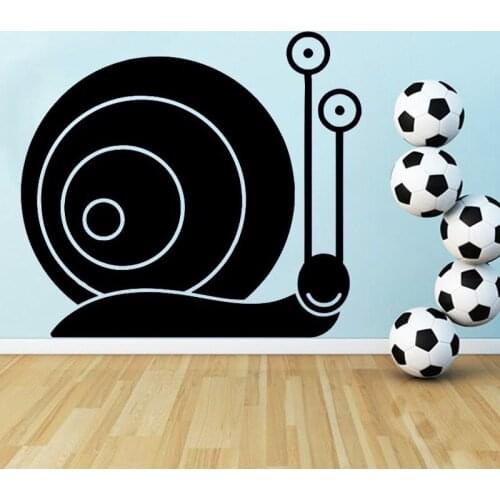 Cartoon Snail Vinyl Wall Sticker Funny Decal Cute Animal Mural Kids Room Decoration Childs Nursery Decor Cheerful O240
