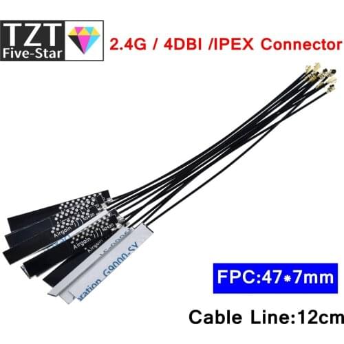 10Pcs/lot 2.4Ghz 4dBi WIFI Internal Antenna PCB Built-in Aerial IPX IPEX Airgain Omni Antenna UFL Connector