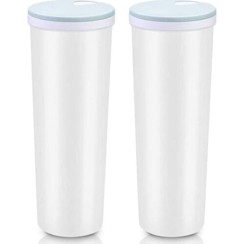 2 Pcs 2L Tall Clear Spaghetti Pasta Storage Container with Adjustable Lid,Multi-Purpose Plastic Kitchen Food Storage Jar