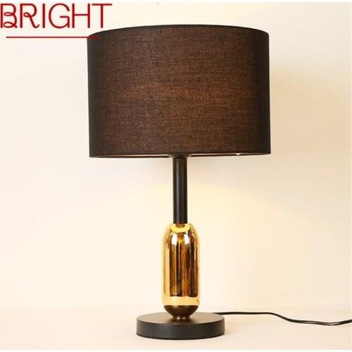BRIGHT Table Lights Contemporary Simple Design LED Fabric Desk Lamps Decorative For Home