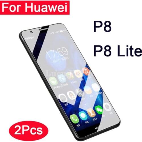 2pcs Tempered glass for huawei p8 lite protective glass screen protector case on the huawie hauwei p 8 8lite light safety film
