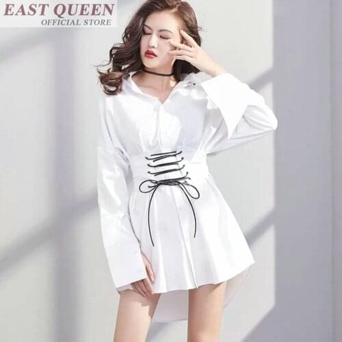 Summer dress casual dress pure white women dressing gown long sleeves sexy dres femme mid dresses new arrival 2018 FF353 A