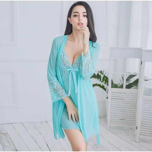 Ladies Sexy lingerie Summer Lace V-Neck Pyjamas Sleeveless Cute Womens Sleepwear with Gather Underwear Brassiere set Homewear