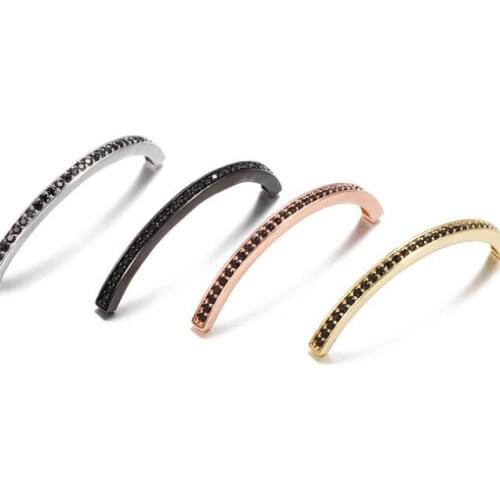 1*0.5cm tube micro pave cz cubic zirconia spacer beads Brass Copper Metal Crystal bracelet necklace for DIY fg454s