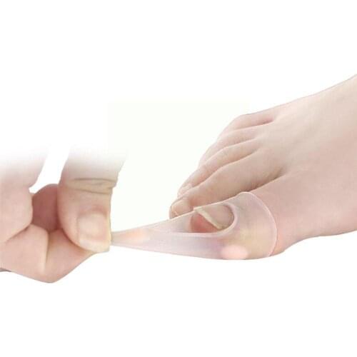 1pair Silicone Ingrown Toenail Correction Tool Invisible Elastic Toe Brace Correction Treatment Forcep Elastic Clip Ingrown