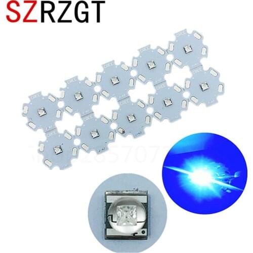 10pcs Cree XT-E XTE Royal Blue 450-455NM Led diodes Emitter on 20mm Board