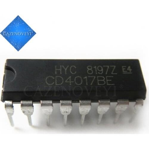 10pcs/lot CD4017BE CD4017B CD4017 DIP-16 In Stock
