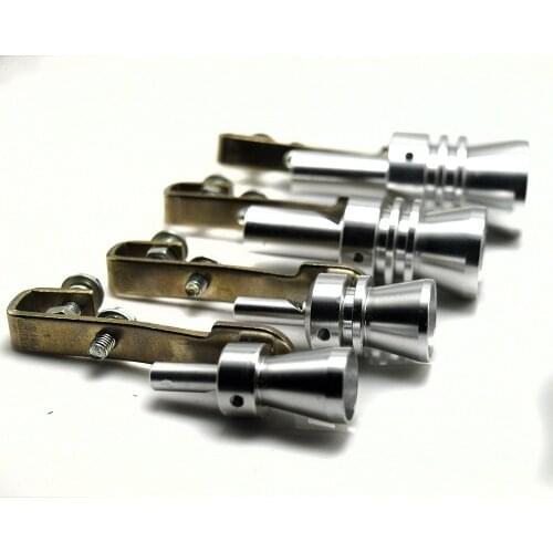 100% Genuine Universal Car Turbo Sound Whistle Muffler Exhaust Pipe Auto Blow-off Valve Simulator Silencer Silver S M L XL Size