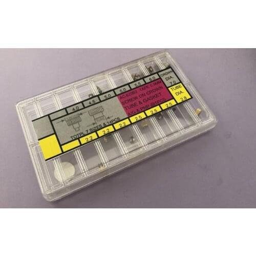 Assortment of 14 PCs Copper Screw On Crown with Tube and Gasket 623B/0.9