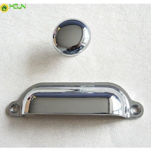 2 pcs Bin Drawer Pull Dresser Knobs Handles Shell Cup Chrome Silver Kitchen Cabinet Handles Knobs Cupboard Pull Knob