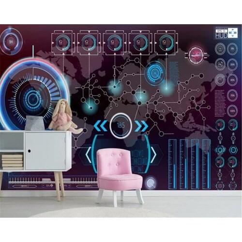 Beibehang 3d wallpaper behangTechnical instrument modern minimalist technology fashion circuit diagram tool background wallpaper